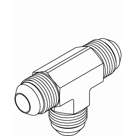 Hydraulic Fitting-Stainless12MJ-12MJ-08MJ TEE-SS